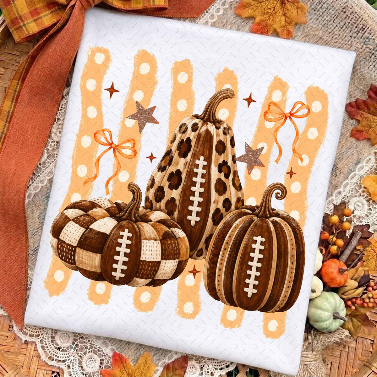 Football Raccoon – Cute Raccoon Pumpkin Latte Design DTF Transfer