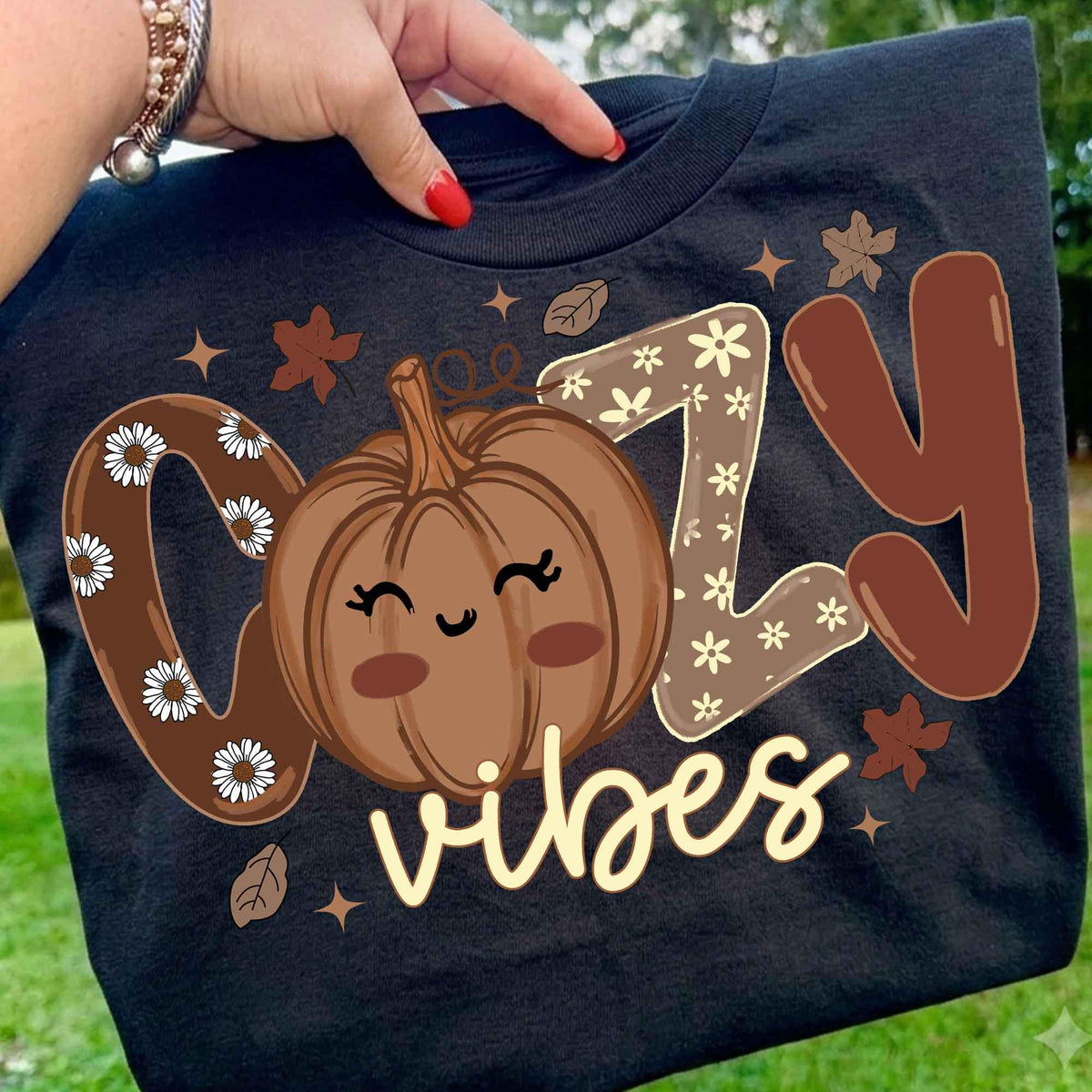 Cozy Season Pumpkin – Fall Vibes Pumpkin DTF Transfer