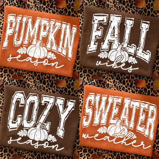 Retro Fall Vibes – Pumpkin Season DTF Transfer