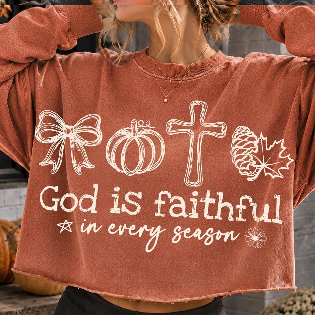 God Is Faithful In Every Season – Retro Christian Fall DTF Transfer