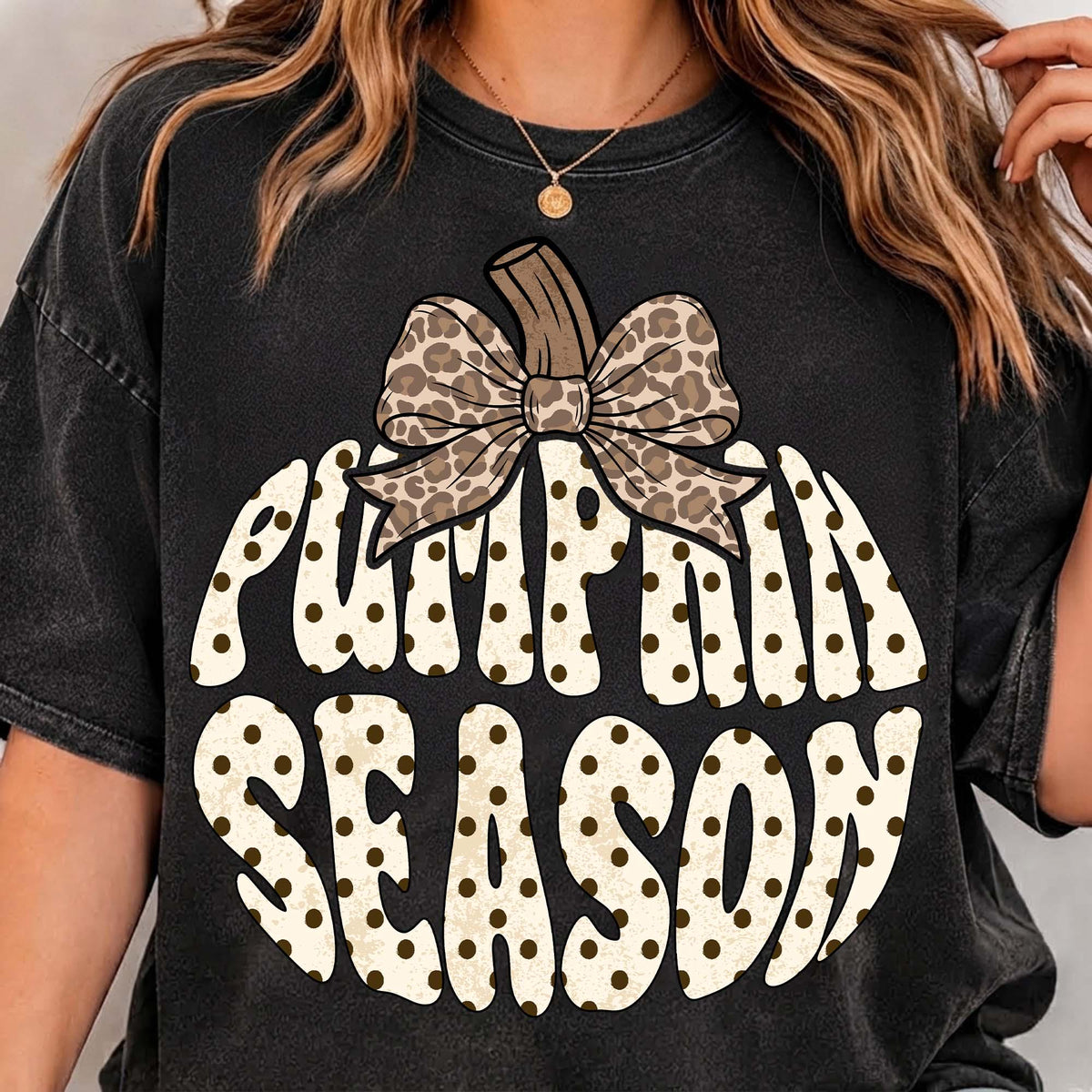 Pumpkin Season – Checkered Fall DTF Transfer