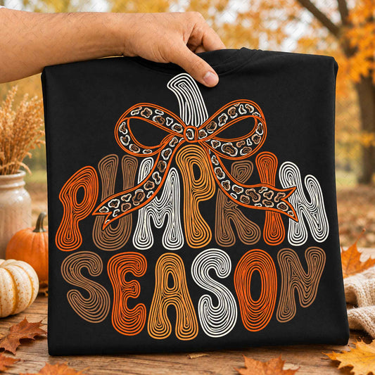 Pumpkin Season Fall Doodle – Retro Pumpkin Outline Fall DTF Transfer