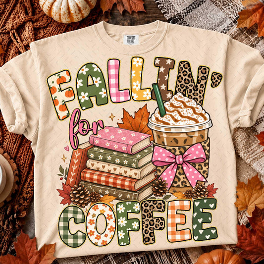 Fallin For Coffee – Preppy Leopard Fall Coffee DTF Transfer