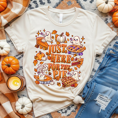 DTF Transfer Just Here for the Pie” 🥧🍂👻