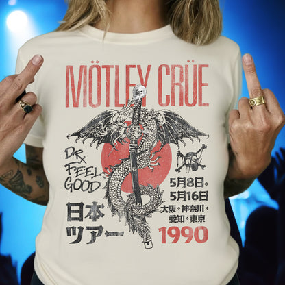 DTF Transfer – 80s Glam Metal Tour Poster Style Design #2