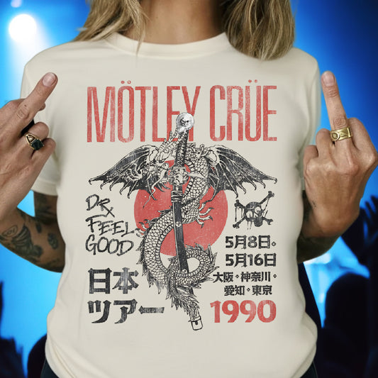 DTF Transfer – 80s Glam Metal Tour Poster Style Design #2