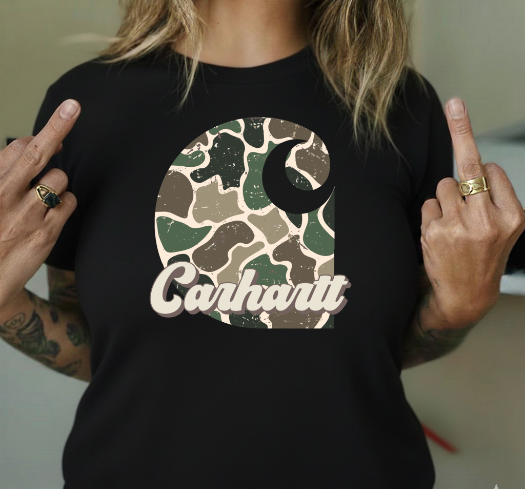 DTF Transfer Western – Camo Workwear Style Logo