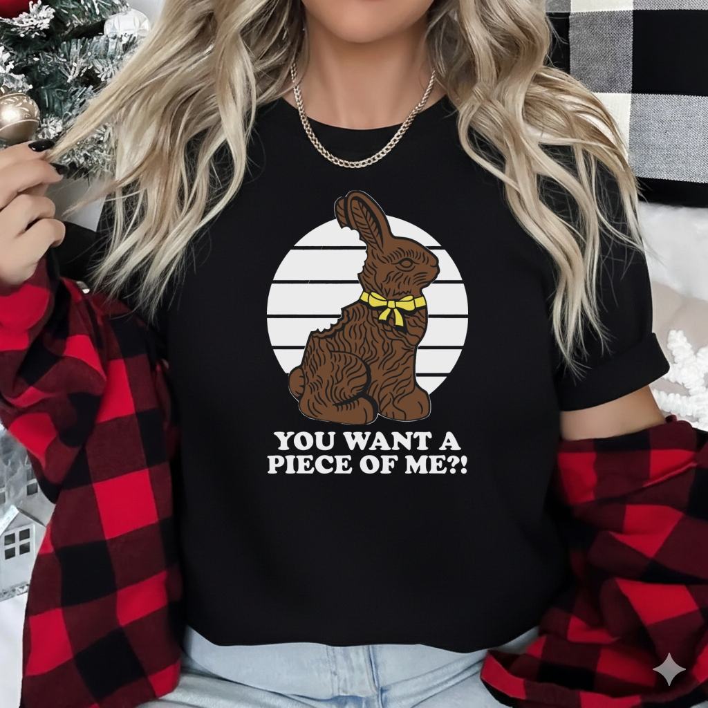 DTF Transfer – You Want a Piece of Me Retro Bunny