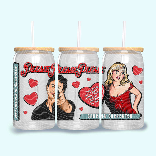 UV-DTF Stickers – Sabrina Carpenter “Please Please Please” Retro Comic