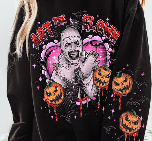 T-Shirt Or Sweatshirt  Fall  Halloween Art The Clown