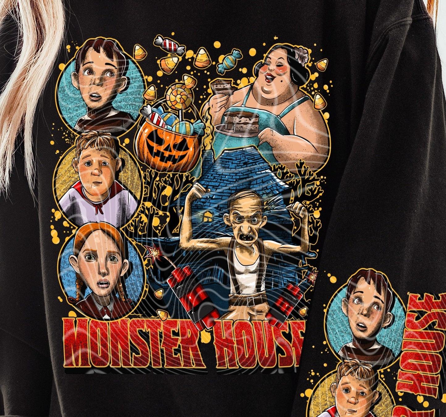 Sweatshirt Hoodie Or T-Shirt Fall  Halloween Monster House