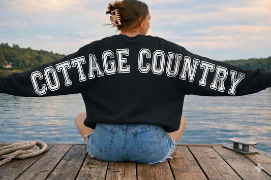 DTF Transfer Cottage Country Oversized Back Print Lake Life Graphic