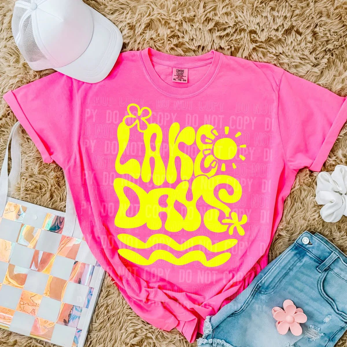 DTF Transfer Lake Days Retro Design – Bright Summer