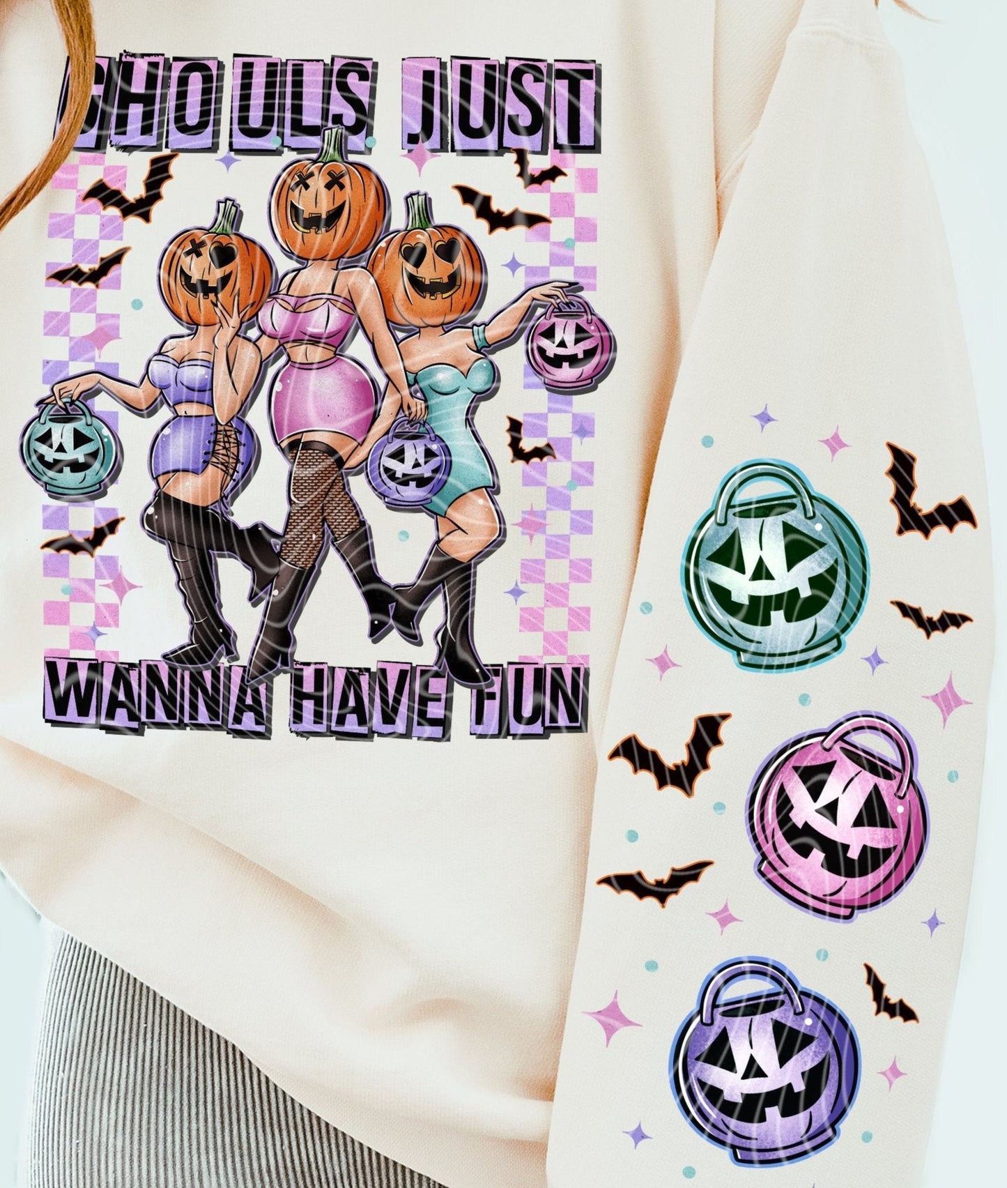 Sweatshirt T-Shirt Fall Halloween Fall Ghouls Just Want To Have Fun