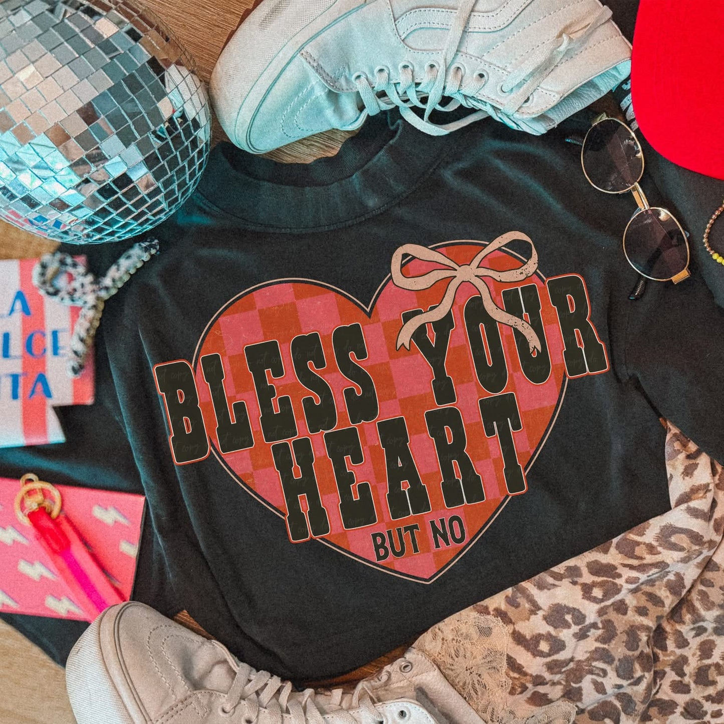 DTF Transfer Bless Your Heart But No Retro Christian