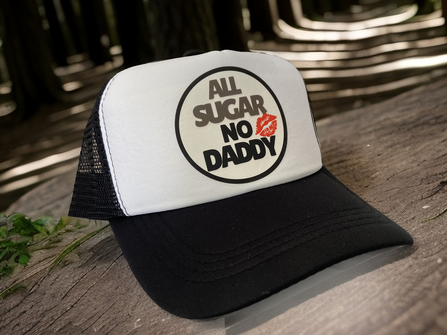 Unisex Mesh Trucker Hat All Sugar No Daddy - Durable and Printed