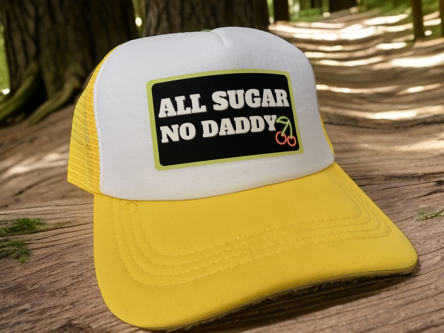 Unisex Printed Mesh Trucker Hat - All Sugar No Daddy  Durable and Stylish