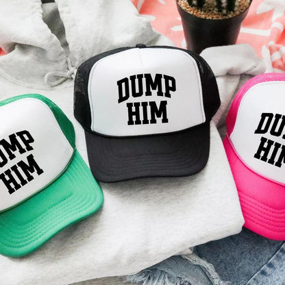 Dump Him Printed Unisex Trucker Hat - Durable Mesh Perfect for All Genders