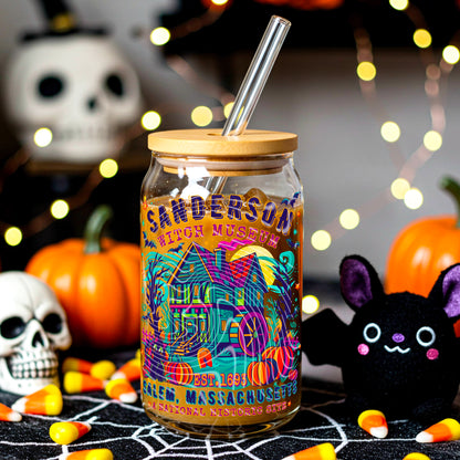 DTF Transfer UV Cup Wrap – Sanderson Witch Museum Retro Halloween Cat Design