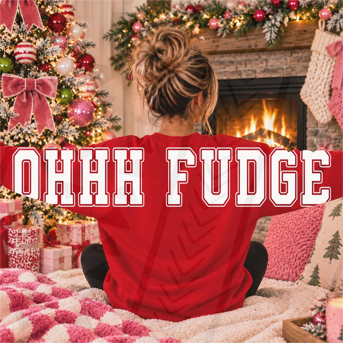 DTF Transfer – Oh Fudge – Back and Sleeves – Black or White