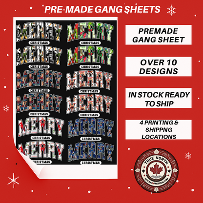 Premade Gangsheets DTF Christmas Movies
