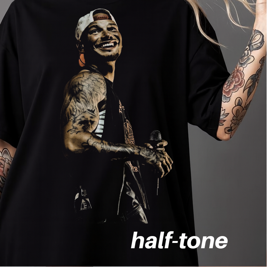 DTF Transfer Half-Tone K Brownn Country