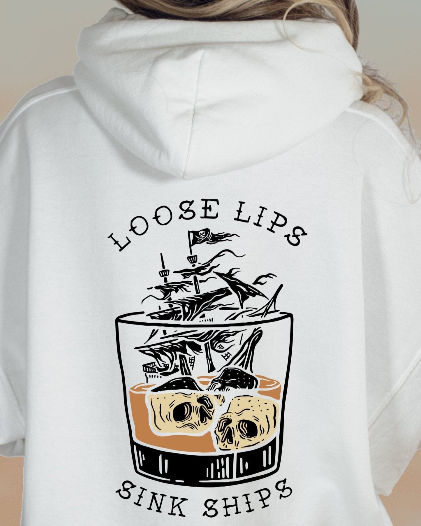 Sweatshirt Hoodie T-Shirt Gear Head Loose Lips Sink Ships