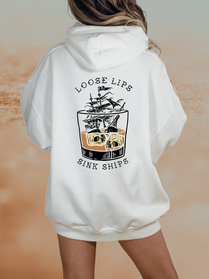 Sweatshirt Hoodie T-Shirt Gear Head Loose Lips Sink Ships