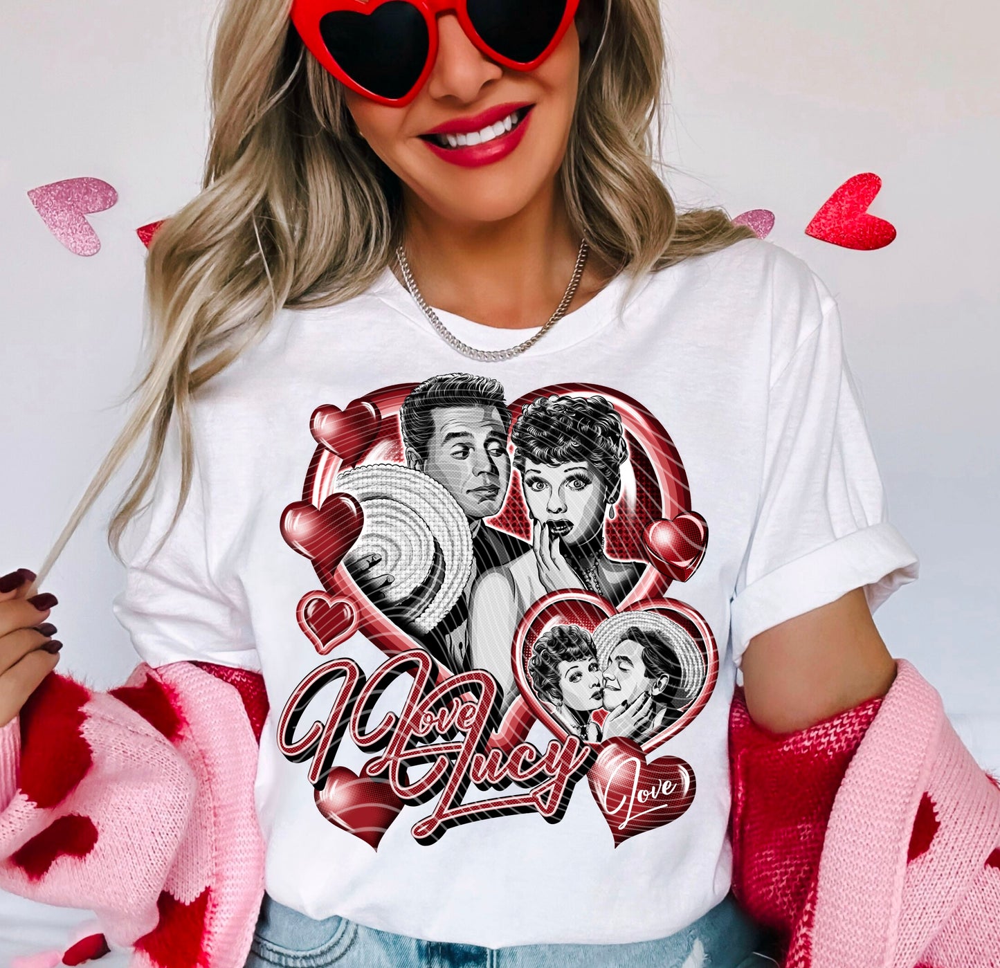 DTF Transfer Valentines - I Love L_ucy Love Sleeve Print Offered