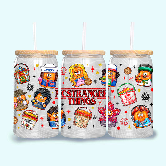 UV DTF Cup Wrap – McStranger Things Parody | Funny Waterproof Glass Cup Decal