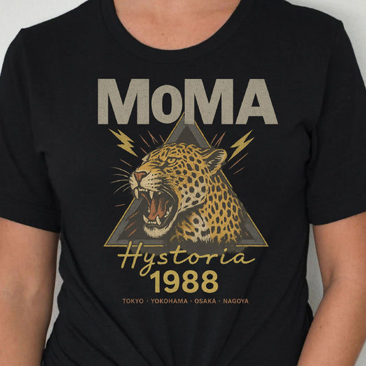 DTF Transfer MoMA Hysteria 1988 – Vintage Leopard Graphic Rock Tour Design
