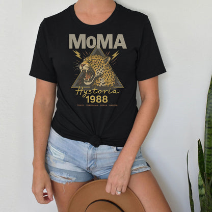 DTF Transfer MoMA Hysteria 1988 – Vintage Leopard Graphic Rock Tour Design