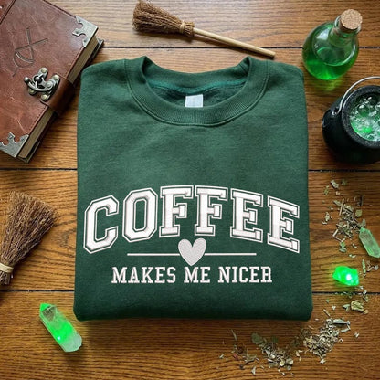 Embroidered Coffee Makes Me Nicer