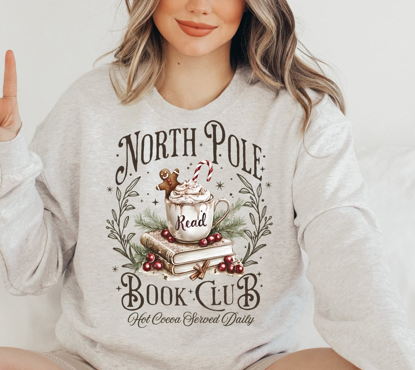 Sweatshirt Hoodie or T-Shirt Christmas North Pole Book Club