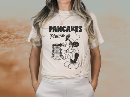 DTF Transfer Vintage Pancakes Please Mouse