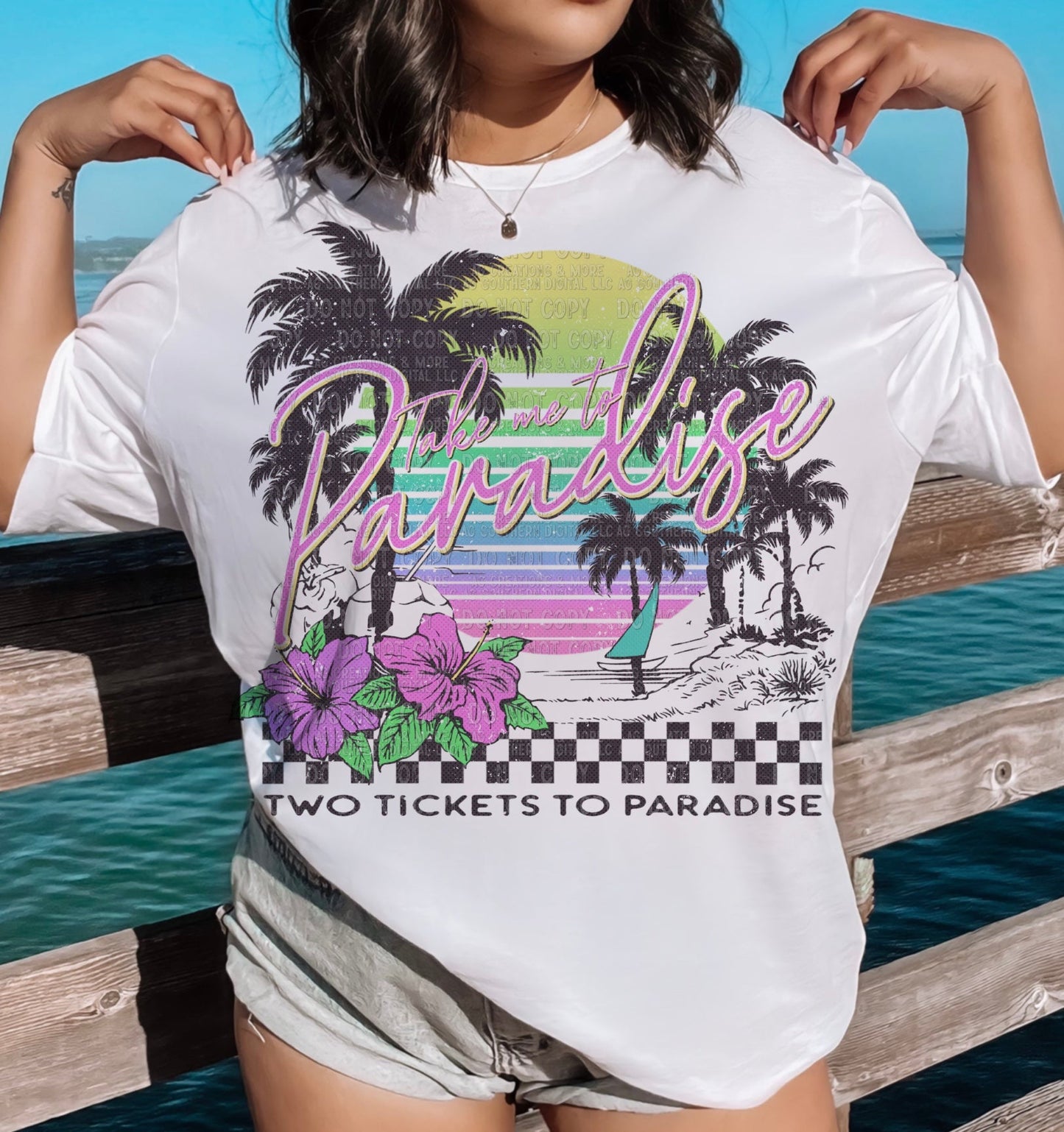 T-Shirt Tee's Or Sweatshirt  Summer Summer Take Me To Paradise / Two Tickets