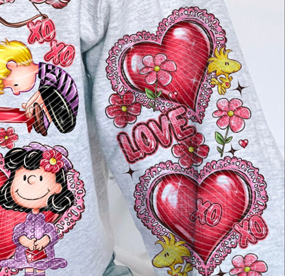 Sweatshirt Hoodie Crewneck T-Shirt  Happy Valentines Peanut Valentine /w Sleeves offered