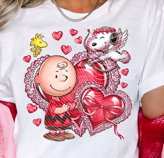 Sweatshirt Hoodie Crewneck T-Shirt  Happy Valentines Peanut  #2 Valentine /w Sleeves offered