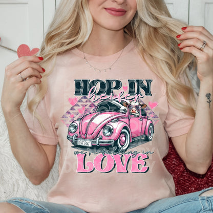 DTF Transfer Valentines Hop In Falling In Love