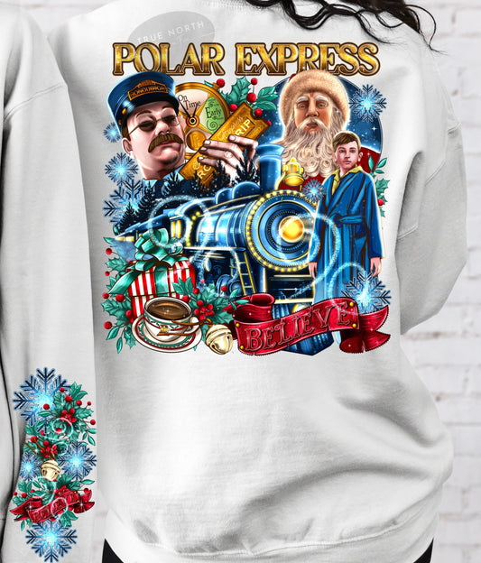 DTF Transfer Christmas Polar Express w/ Sleeve Print