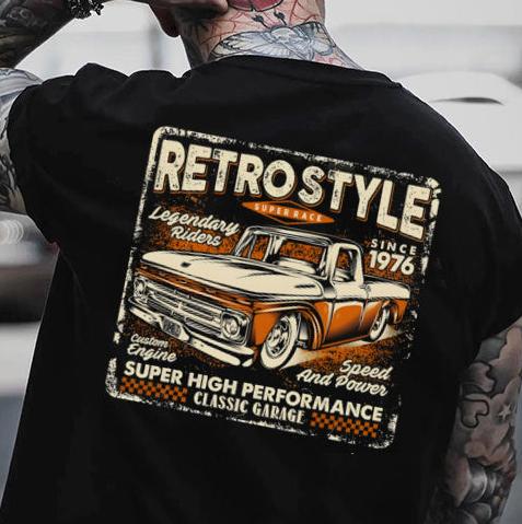 Sweatshirt Hoodie Or T-Shirt  Gear Heads Retostyle Classic Truck 1976