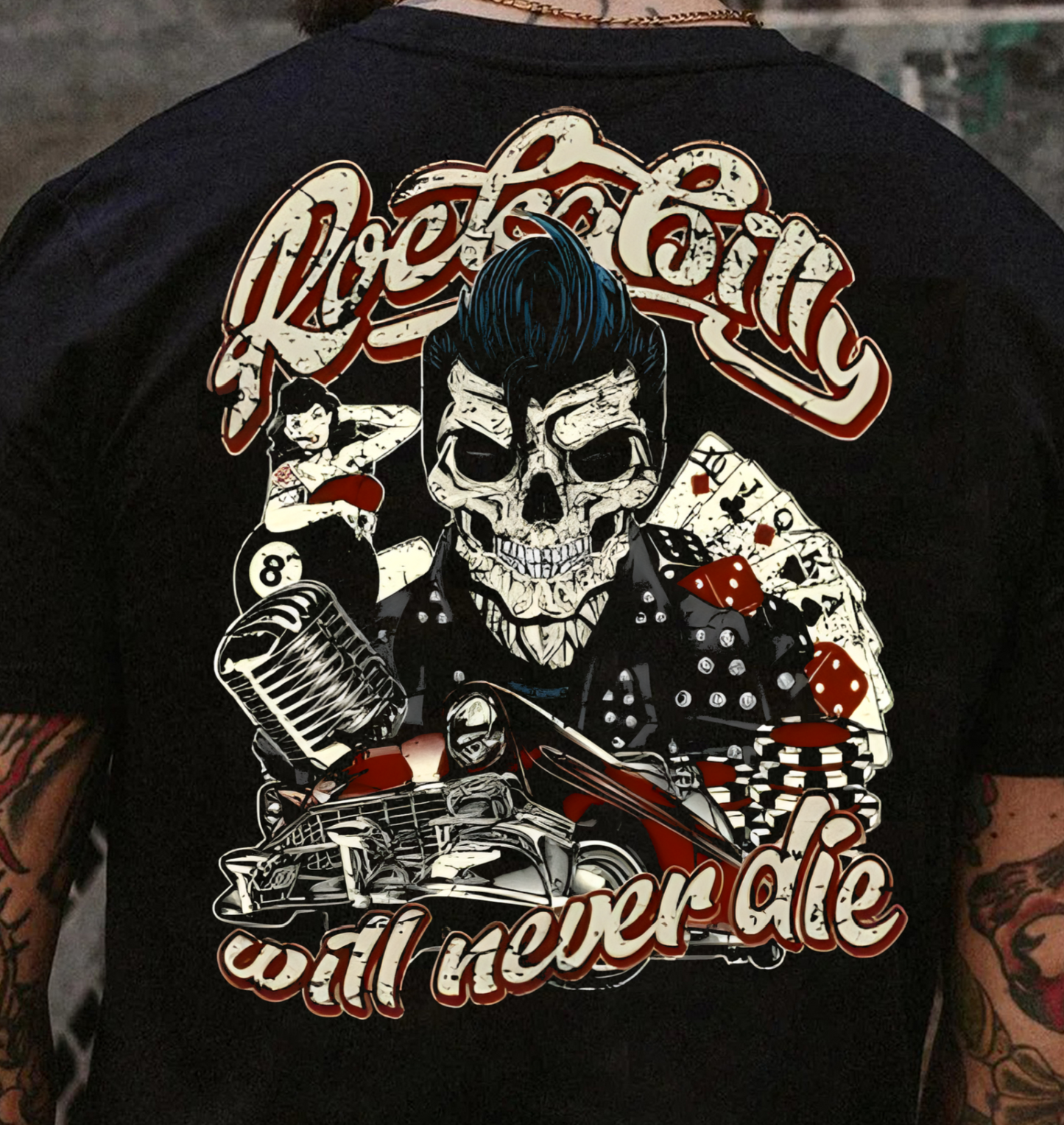 DTF Transfer Gear Heads  Rockabilly Vintage For Darks