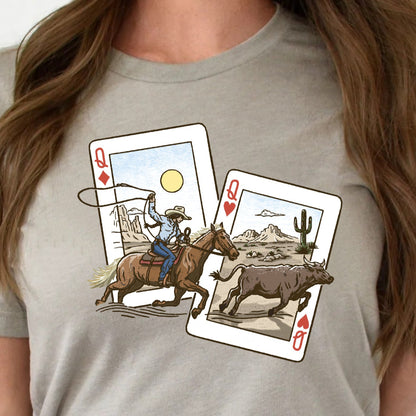 DTF Transfer Western Rodeo Playing Cards Cowboy Roper