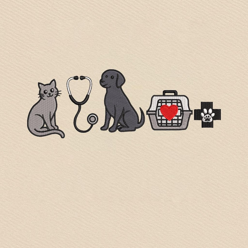 Embroidered Vet Tech Cat & Dog Crewneck