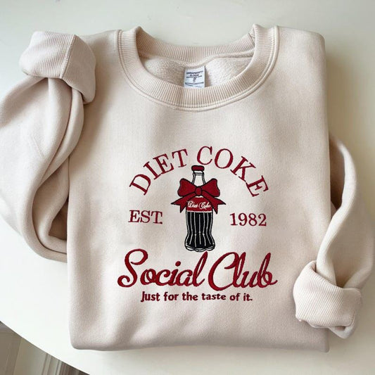 Embroidered Diet Coke Social Club Sweatshirt