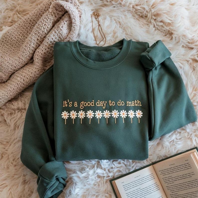 Embroidered Math Lover Good Day to Do Math