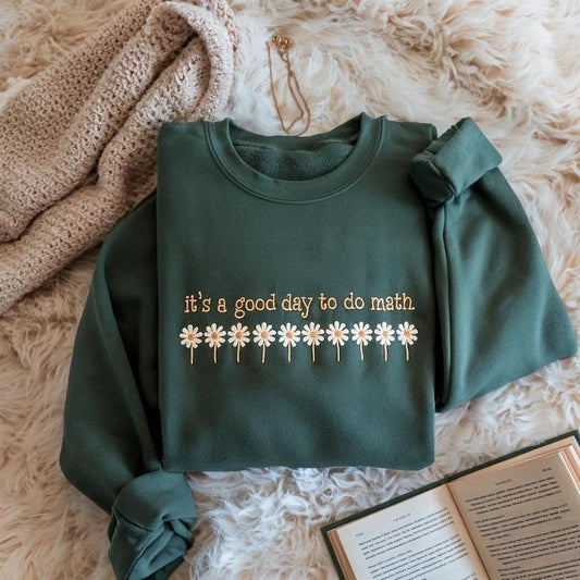 Embroidered Math Lover Good Day to Do Math