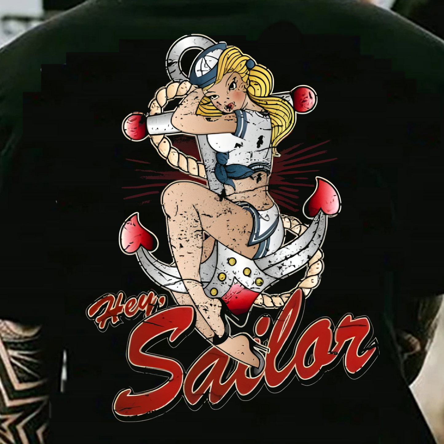 Sweatshirt Hoodie T-Shirt  Gear Heads Vintage Style HEY SAILOR Pin Up