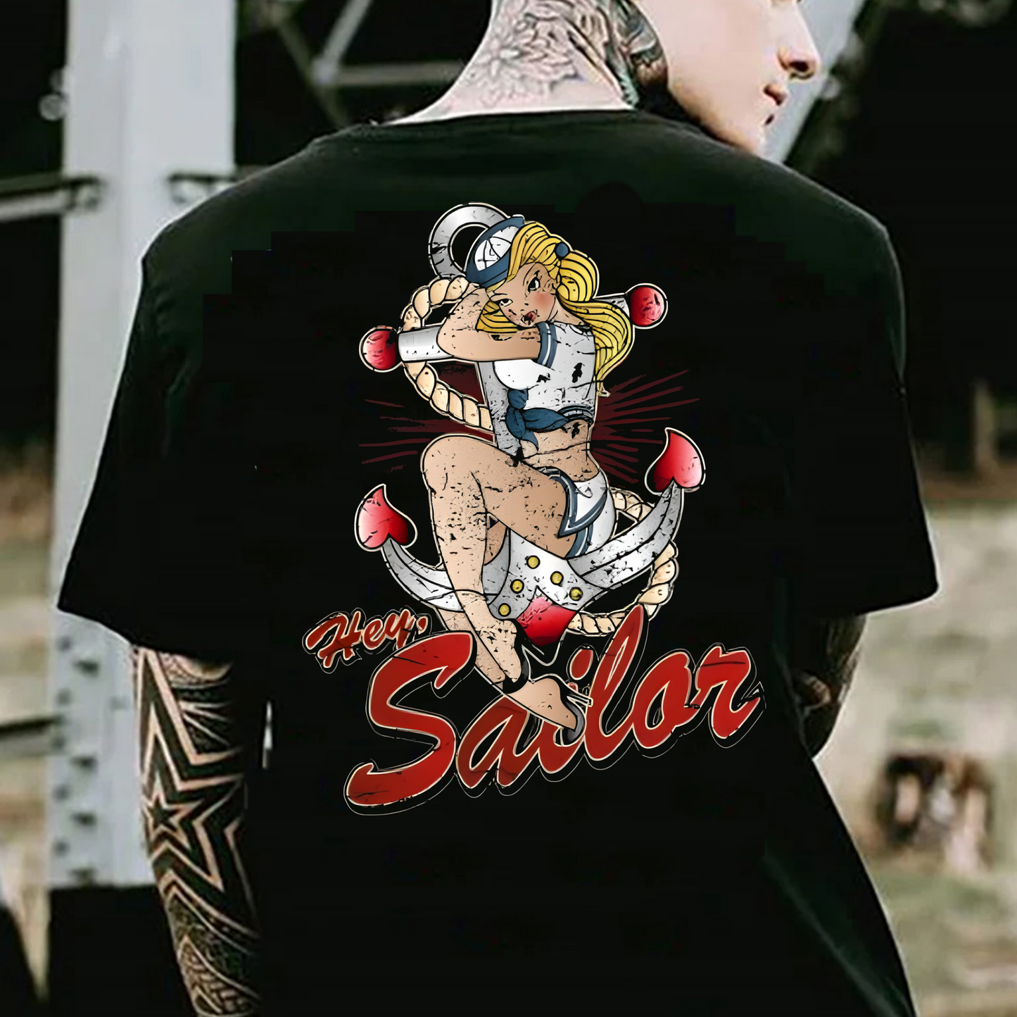 Sweatshirt Hoodie T-Shirt  Gear Heads Vintage Style HEY SAILOR Pin Up