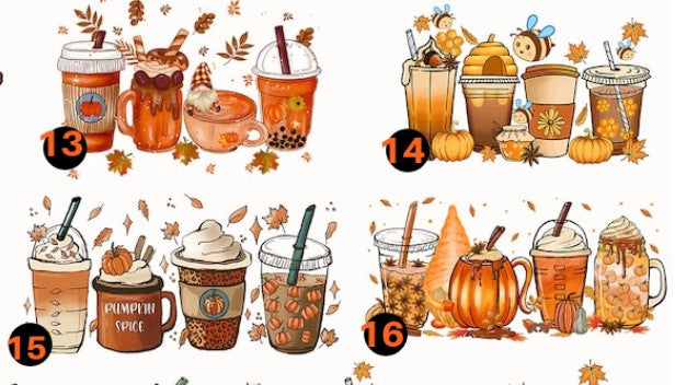 DTF Transfer Fall Theme Pumpkin Spice Everything 19* Designs